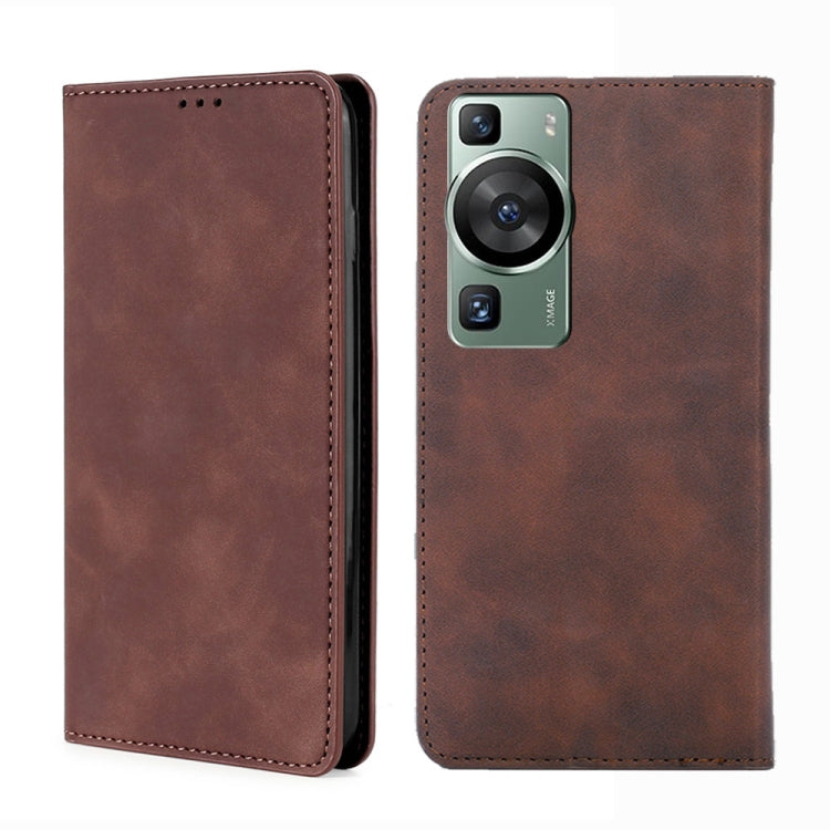 For Huawei P60 / P60 Pro Skin Feel Magnetic Horizontal Flip Leather Phone Case
