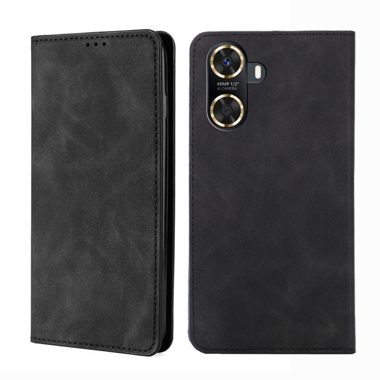 For Huawei Enjoy 60 Skin Feel Magnetic Horizontal Flip Leather Phone Case