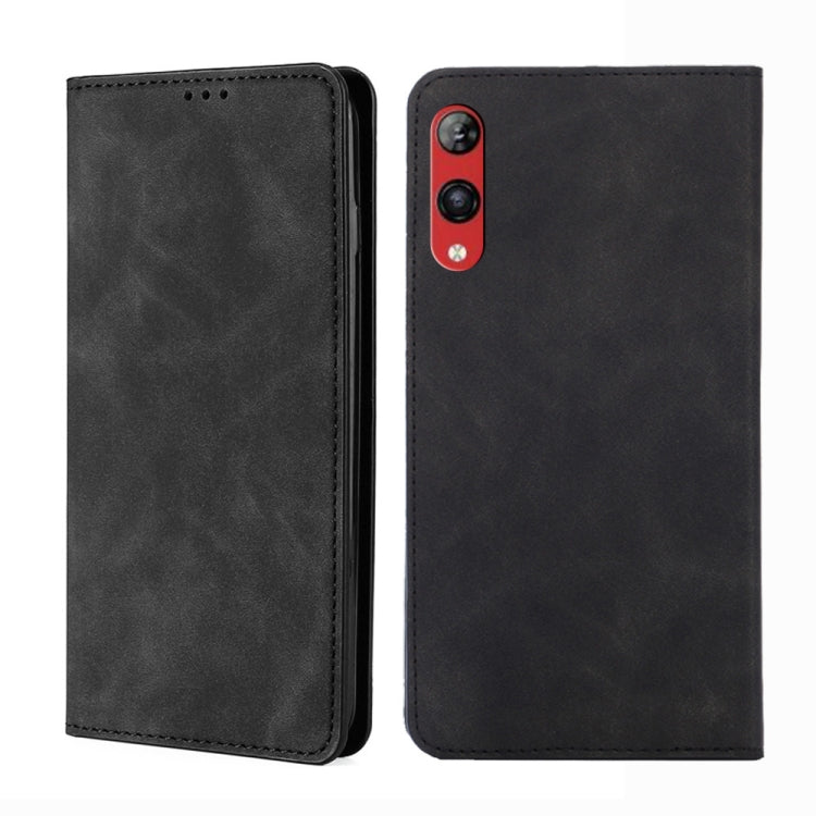 For Rakuten Hand 4G Skin Feel Magnetic Horizontal Flip Leather Phone Case
