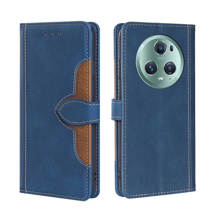 For Honor Magic5 Pro Skin Feel Magnetic Buckle Leather Phone Case