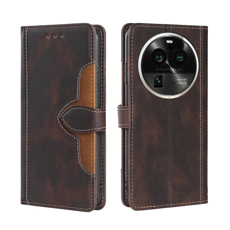 For OPPO Find X6 Pro 5G Skin Feel Magnetic Buckle Leather Phone Case