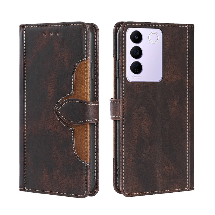 For vivo S16e Skin Feel Magnetic Buckle Leather Phone Case