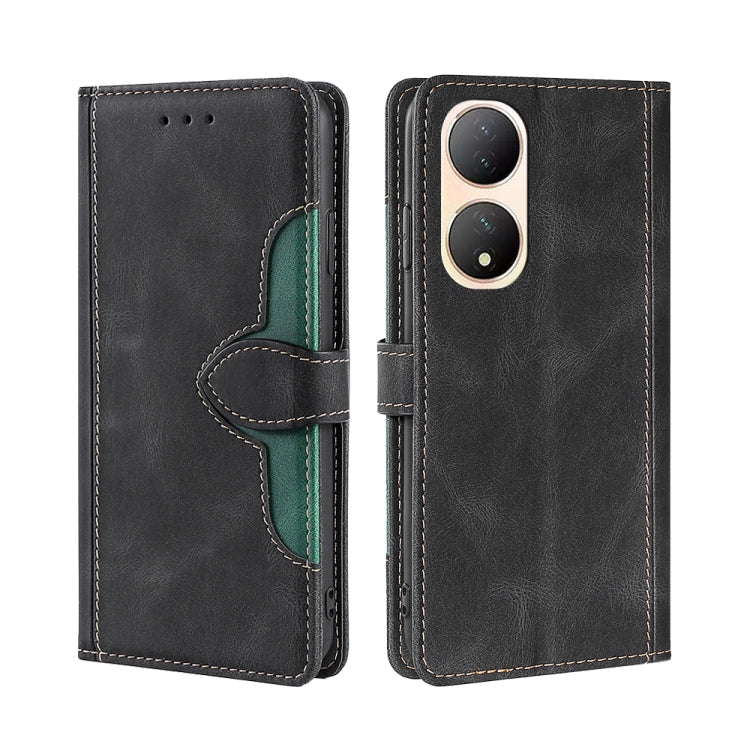 For vivo Y100 5G Skin Feel Magnetic Buckle Leather Phone Case