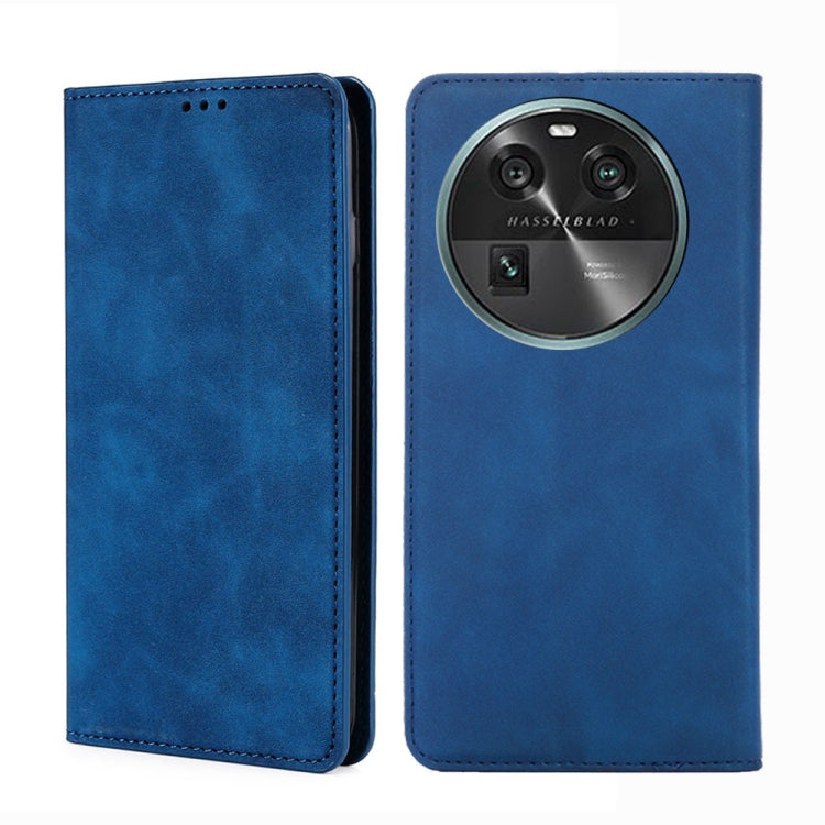 For OPPO Find X6 5G Skin Feel Magnetic Horizontal Flip Leather Phone Case