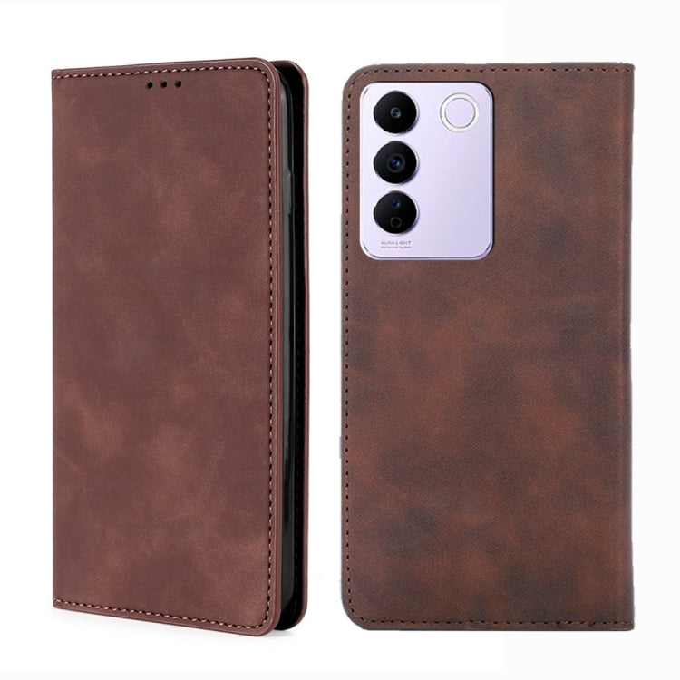 For vivo S16e / V27e Skin Feel Magnetic Horizontal Flip Leather Phone Case