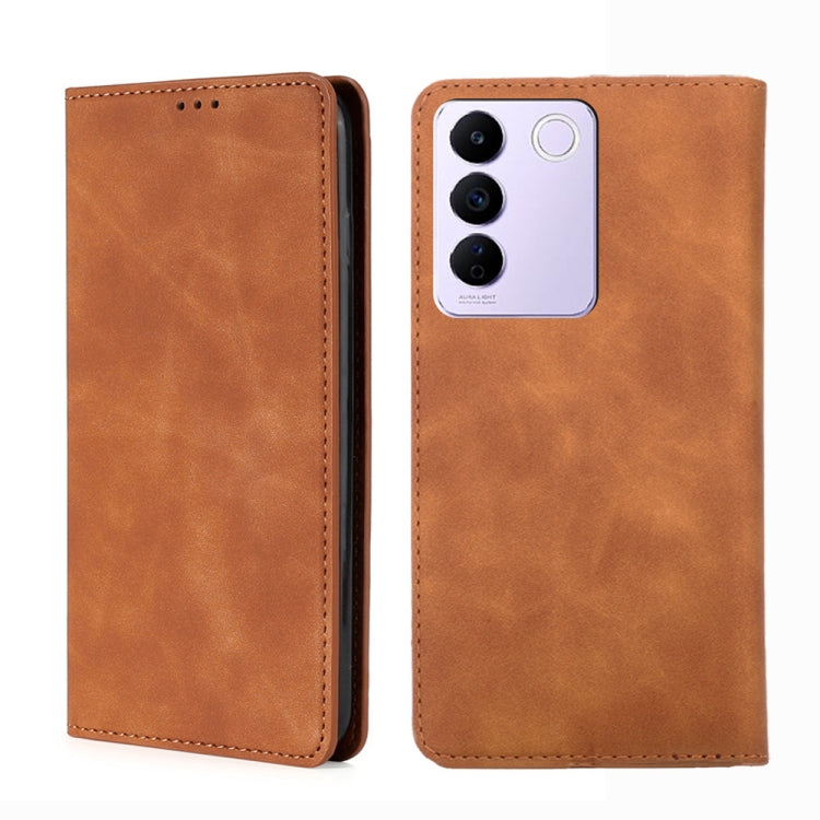 For vivo S16e / V27e Skin Feel Magnetic Horizontal Flip Leather Phone Case