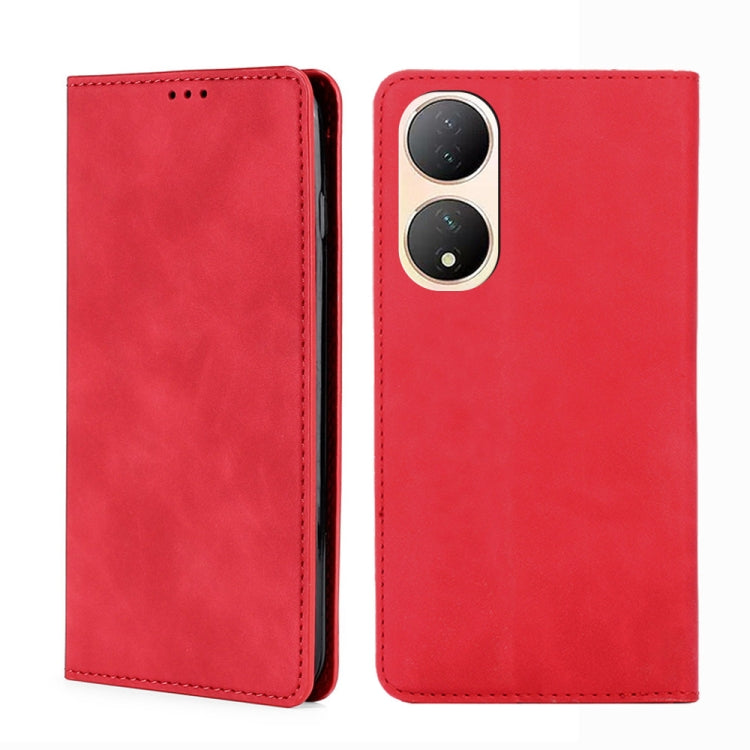 For vivo Y100 5G Skin Feel Magnetic Horizontal Flip Leather Phone Case