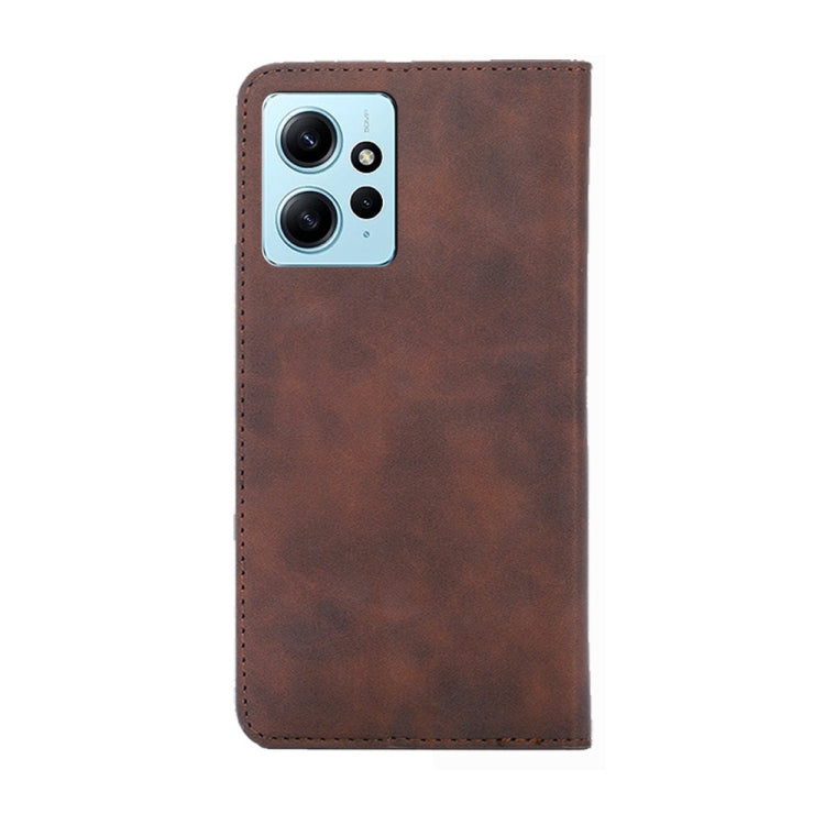 For Xiaomi Redmi Note 12 4G Global Skin Feel Magnetic Horizontal Flip Leather Phone Case