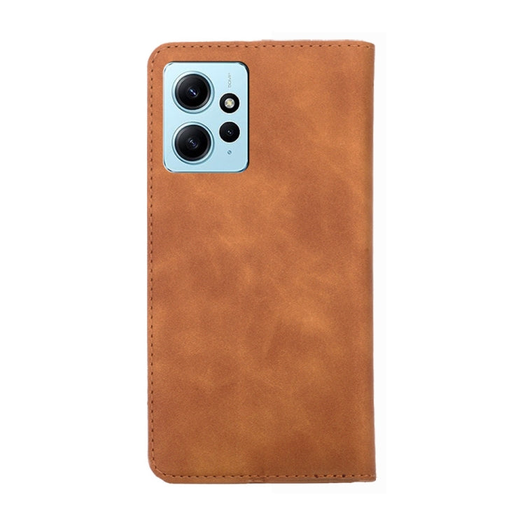 For Xiaomi Redmi Note 12 4G Global Skin Feel Magnetic Horizontal Flip Leather Phone Case