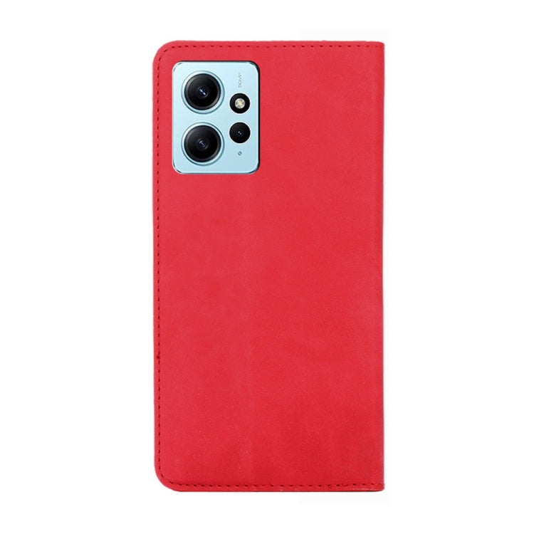 For Xiaomi Redmi Note 12 4G Global Skin Feel Magnetic Horizontal Flip Leather Phone Case