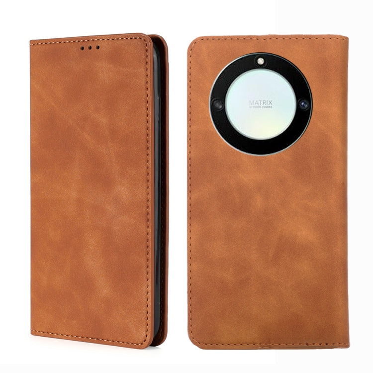 For Honor X40 Skin Feel Magnetic Horizontal Flip Leather Phone Case