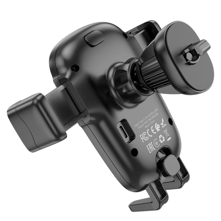 hoco HW1 Pro Wireless Fast Charge Air Outlet Car Holder(Black)