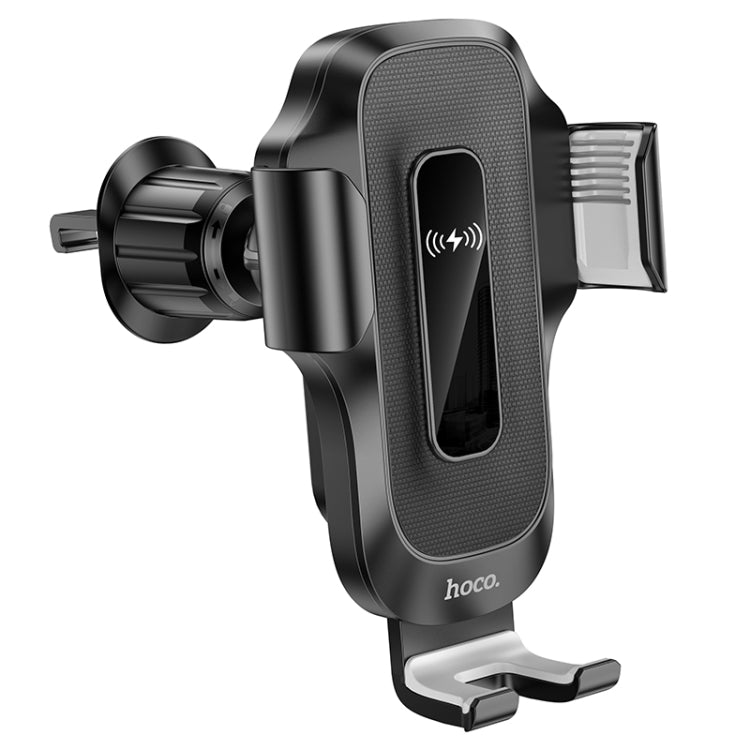 hoco HW2 Wise Automatic Induction Wireless Fast Charging Car Air Outlet Holder(Black)