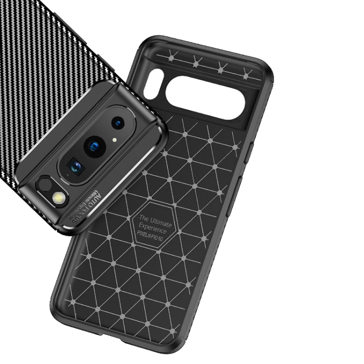 For Google Pixel 8 Pro Carbon Fiber Texture Shockproof TPU Phone Case(Black)
