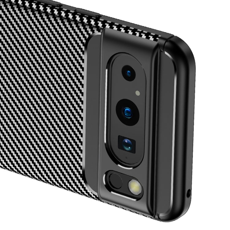 For Google Pixel 8 Pro Carbon Fiber Texture Shockproof TPU Phone Case(Black)
