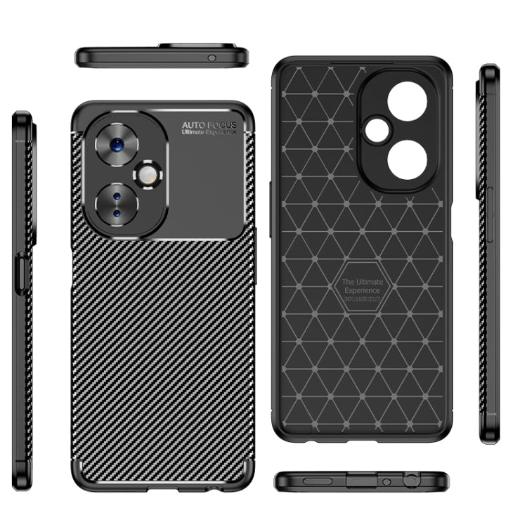 For OnePlus Nord CE 3 Lite Carbon Fiber Texture Shockproof TPU Phone Case(Black)