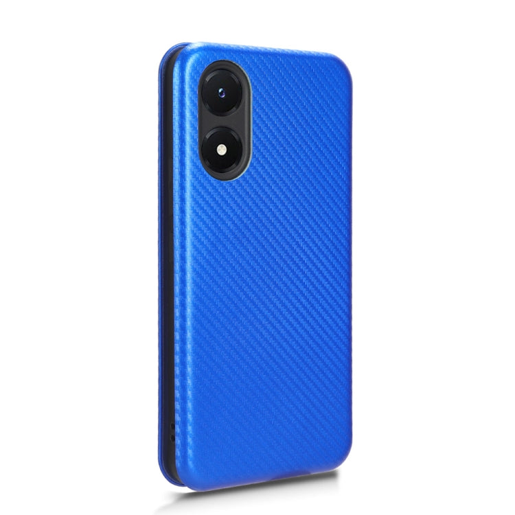 For vivo Y02s Carbon Fiber Texture Flip Leather Phone Case