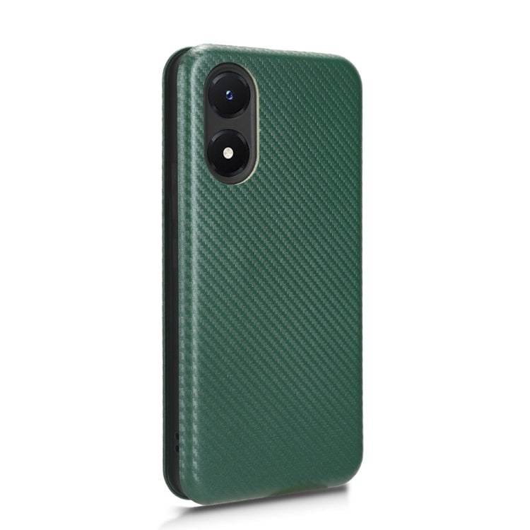 For vivo Y02s Carbon Fiber Texture Flip Leather Phone Case