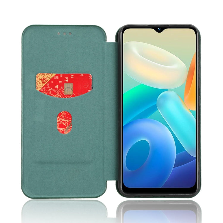 For vivo Y02s Carbon Fiber Texture Flip Leather Phone Case