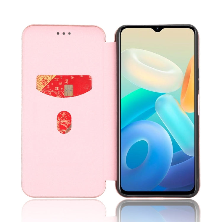 For vivo Y77 5G Carbon Fiber Texture Flip Leather Phone Case