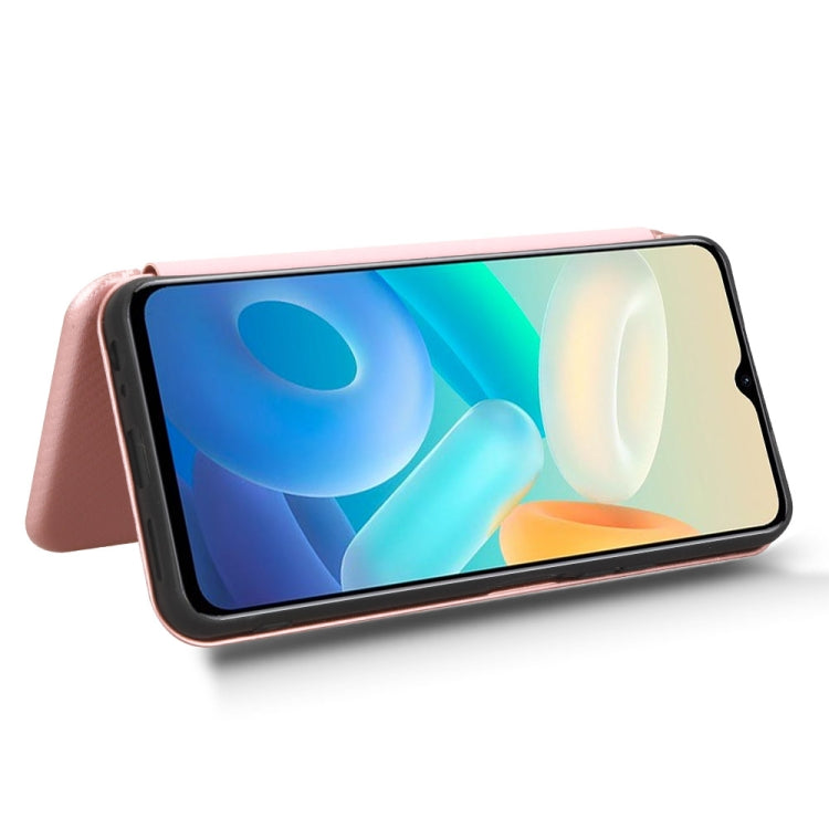 For vivo Y77 5G Carbon Fiber Texture Flip Leather Phone Case