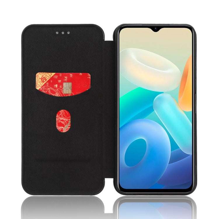 For vivo Y77 5G Carbon Fiber Texture Flip Leather Phone Case