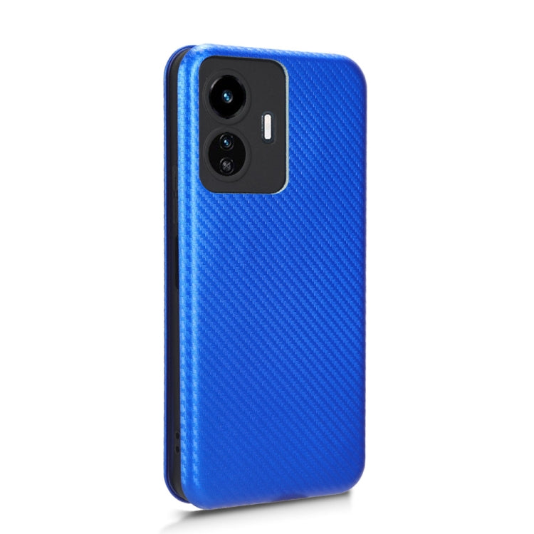 For vivo Y77 5G Carbon Fiber Texture Flip Leather Phone Case