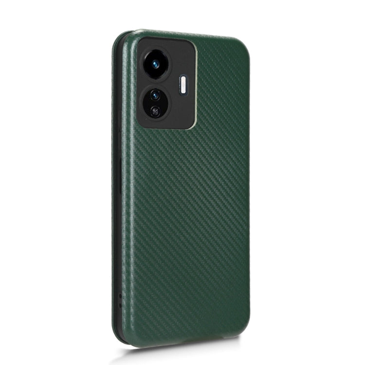 For vivo Y77 5G Carbon Fiber Texture Flip Leather Phone Case