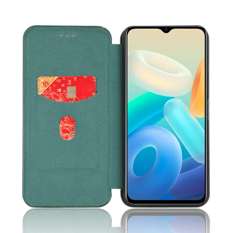 For vivo Y77 5G Carbon Fiber Texture Flip Leather Phone Case