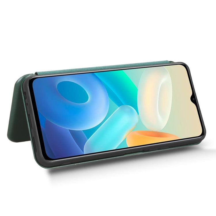 For vivo Y77 5G Carbon Fiber Texture Flip Leather Phone Case