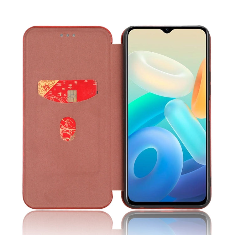 For vivo Y77 5G Carbon Fiber Texture Flip Leather Phone Case