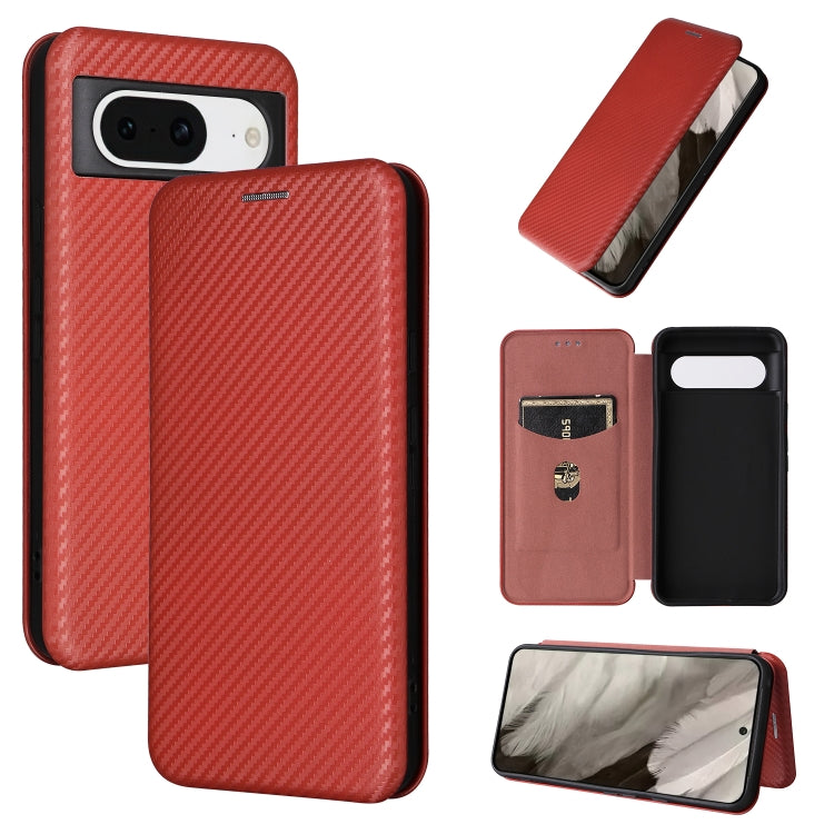 For Google Pixel 8 Pro Carbon Fiber Texture Flip Leather Phone Case