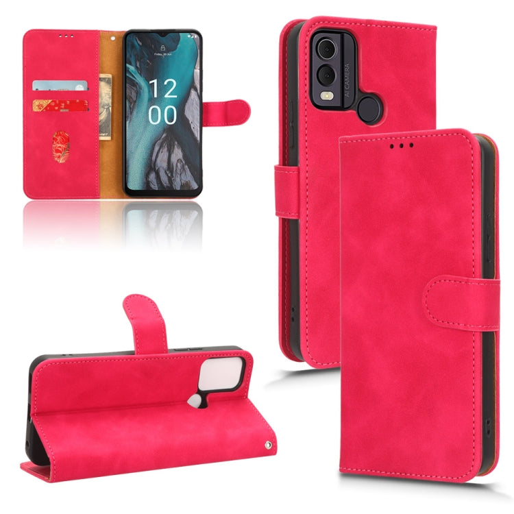 For Nokia C22 Skin Feel Magnetic Flip Leather Phone Case