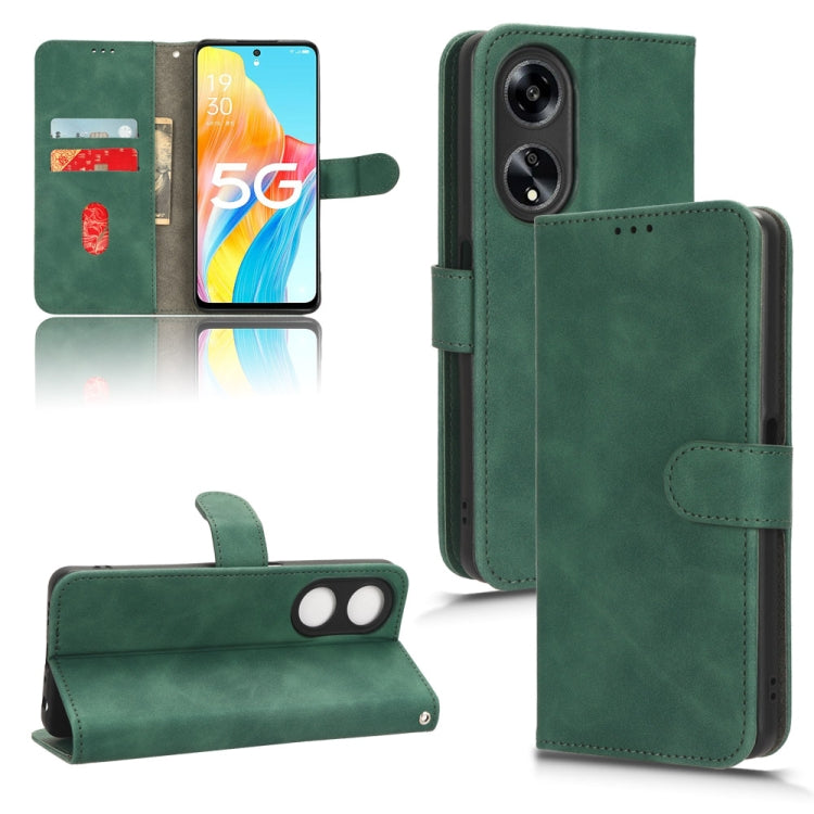 For OPPO A1 5G Skin Feel Magnetic Flip Leather Phone Case