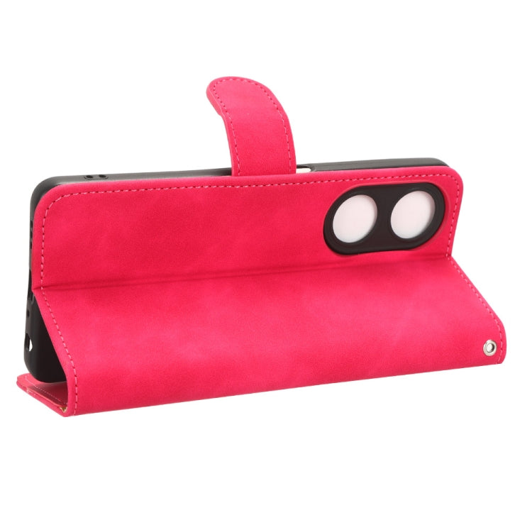 For OPPO A1 5G Skin Feel Magnetic Flip Leather Phone Case