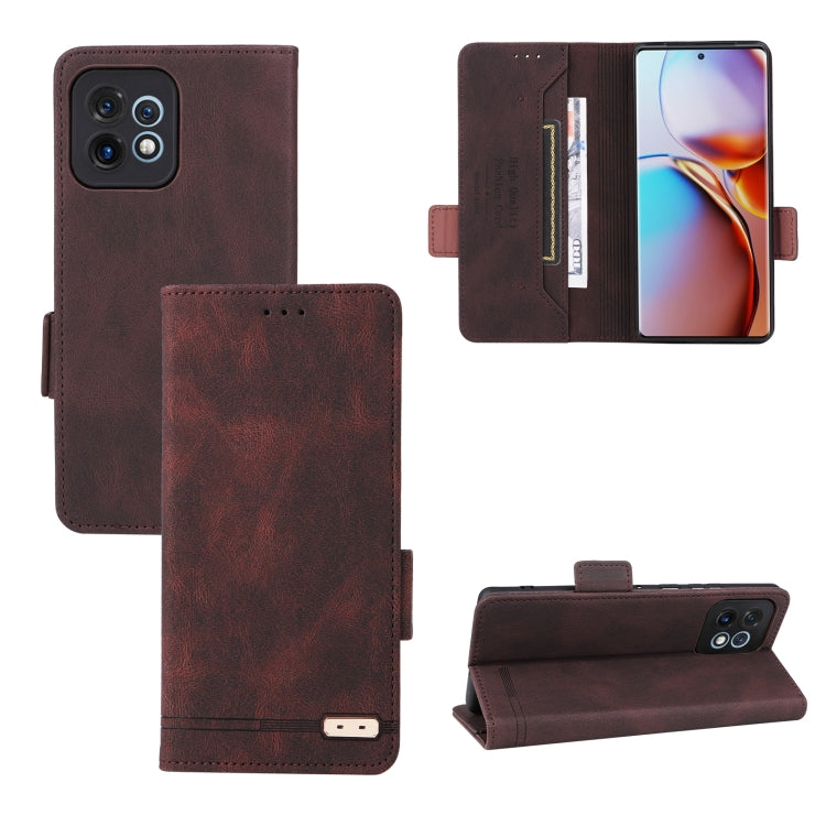 For Motorola Moto X40 Pro Magnetic Clasp Leather Phone Case