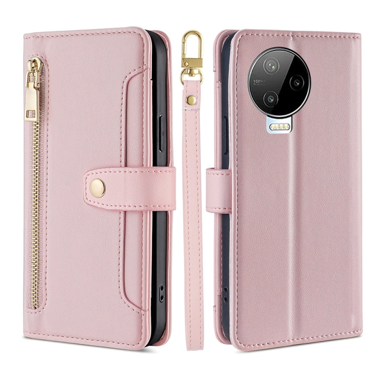 For Infinix Note 12 Pro 4G Sheep Texture Cross-body Zipper Wallet Leather Phone Case