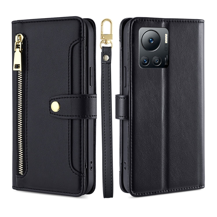 For Infinix Note 12 VIP Sheep Texture Cross-body Zipper Wallet Leather Phone Case