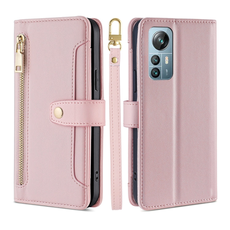 For Blackview A85 Sheep Texture Cross-body Zipper Wallet Leather Phone Case