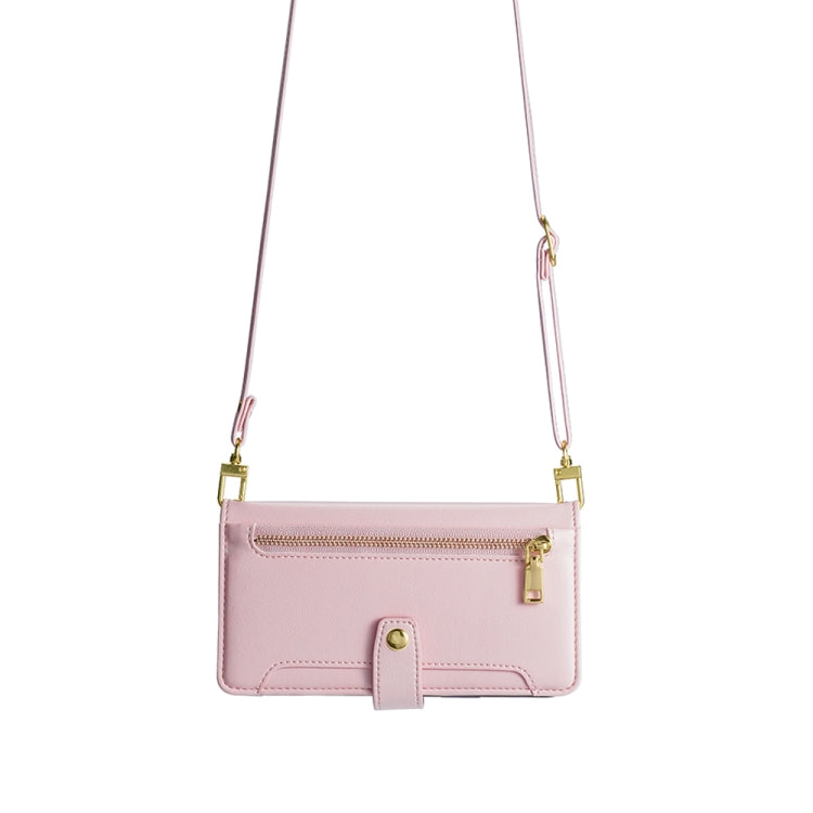 For TCL 403 Sheep Texture Cross-body Zipper Wallet Leather Phone Case