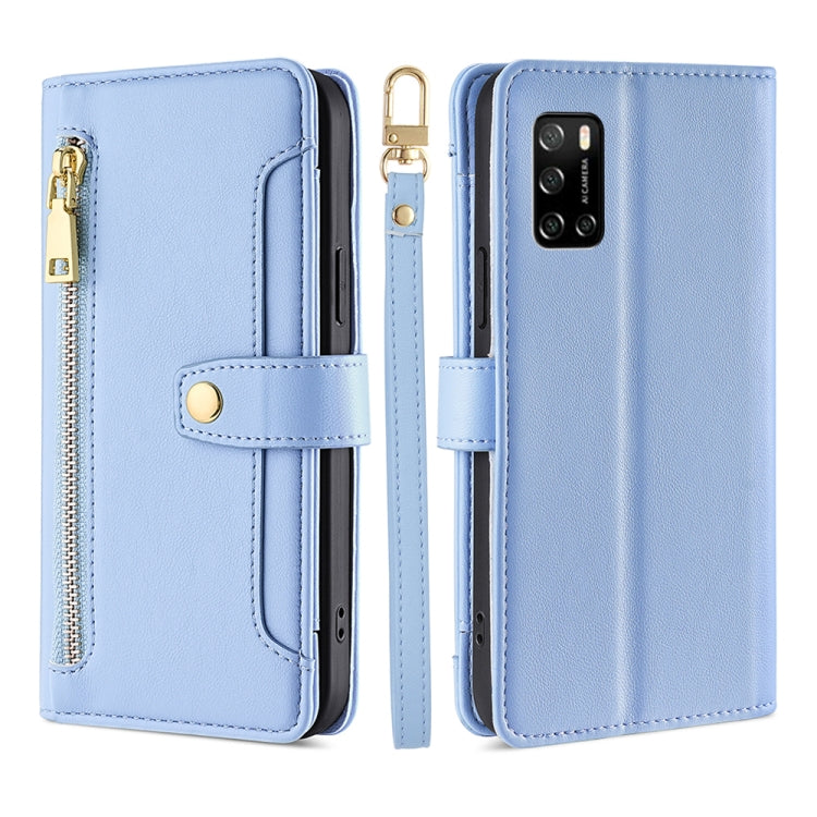 For Rakuten Big S Sheep Texture Cross-body Zipper Wallet Leather Phone Case