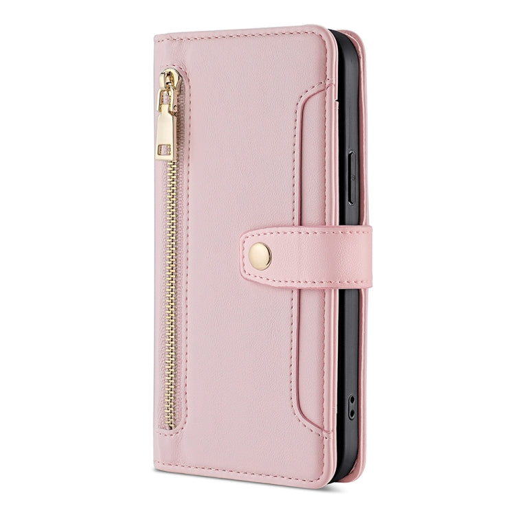 For OnePlus Ace 2V 5G Sheep Texture Cross-body Zipper Wallet Leather Phone Case