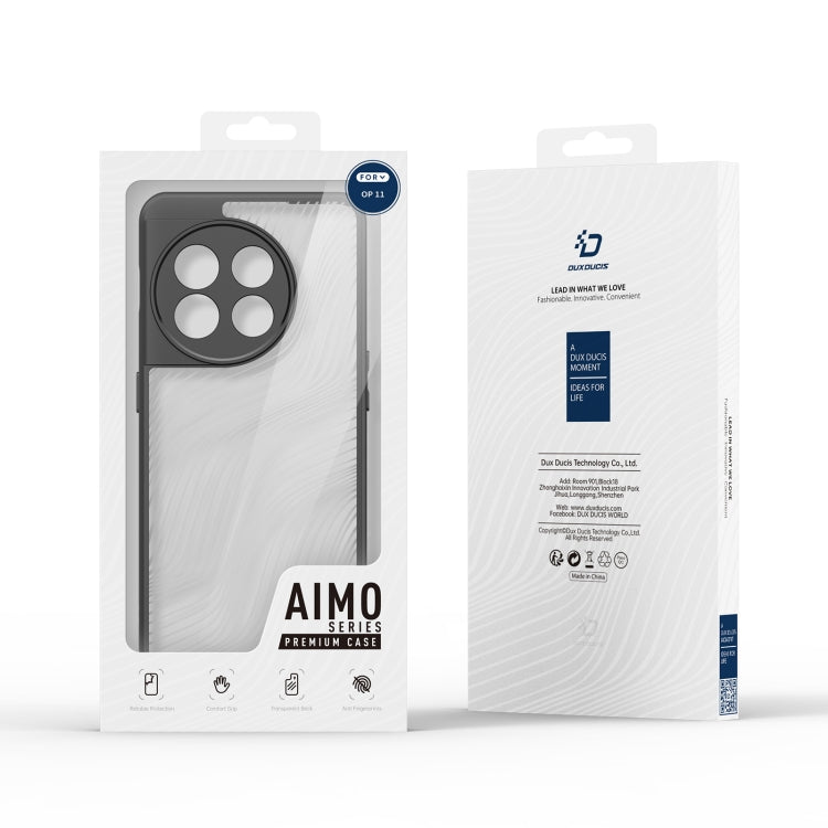 For OnePlus 11 DUX DUCIS Aimo Series TPU + PC Frosted Feel Phone Case(Black)