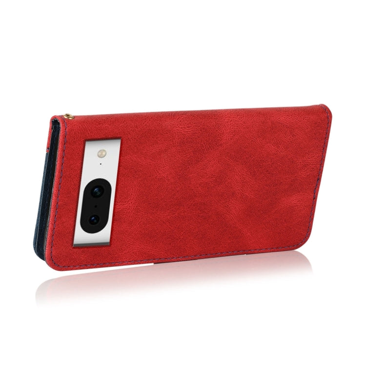 For Google Pixel 8 Dual-color Stitching Leather Phone Case