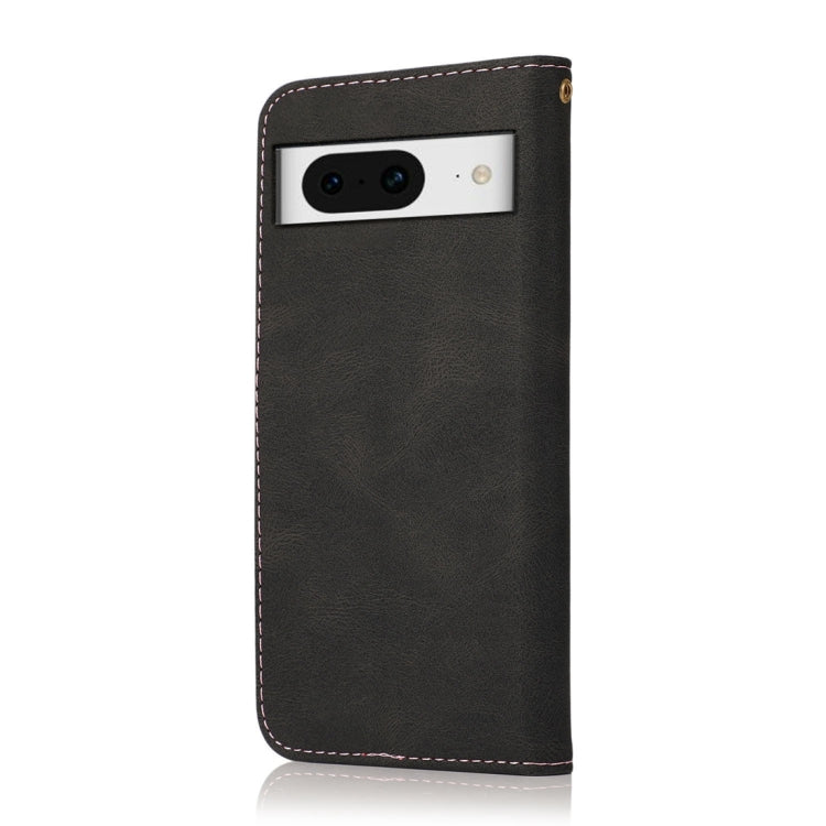 For Google Pixel 8 Dual-color Stitching Leather Phone Case