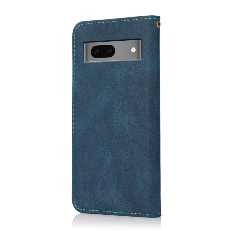 For Google Pixel 7 5G Dual-color Stitching Leather Phone Case