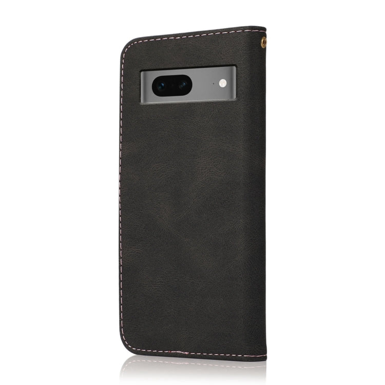 For Google Pixel 7 5G Dual-color Stitching Leather Phone Case
