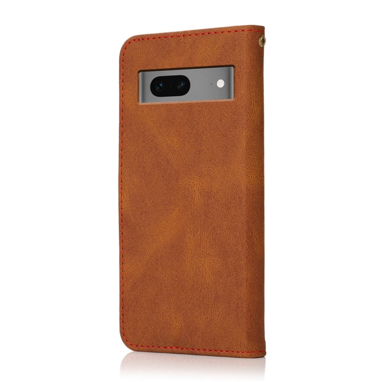 For Google Pixel 7 5G Dual-color Stitching Leather Phone Case