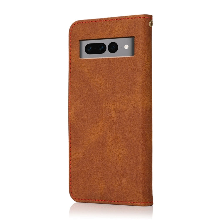 For Google Pixel 7 Pro 5G Dual-color Stitching Leather Phone Case