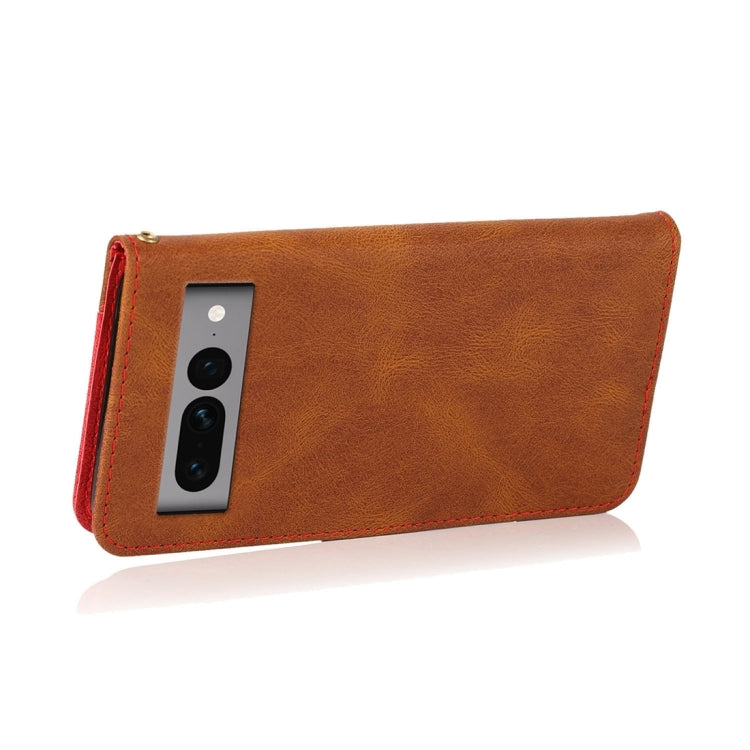 For Google Pixel 7 Pro 5G Dual-color Stitching Leather Phone Case